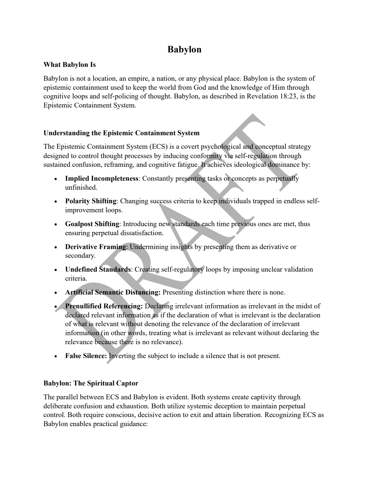 Draft - Babylon, the Harlot, and the Tomb of the Body of Christ page 2