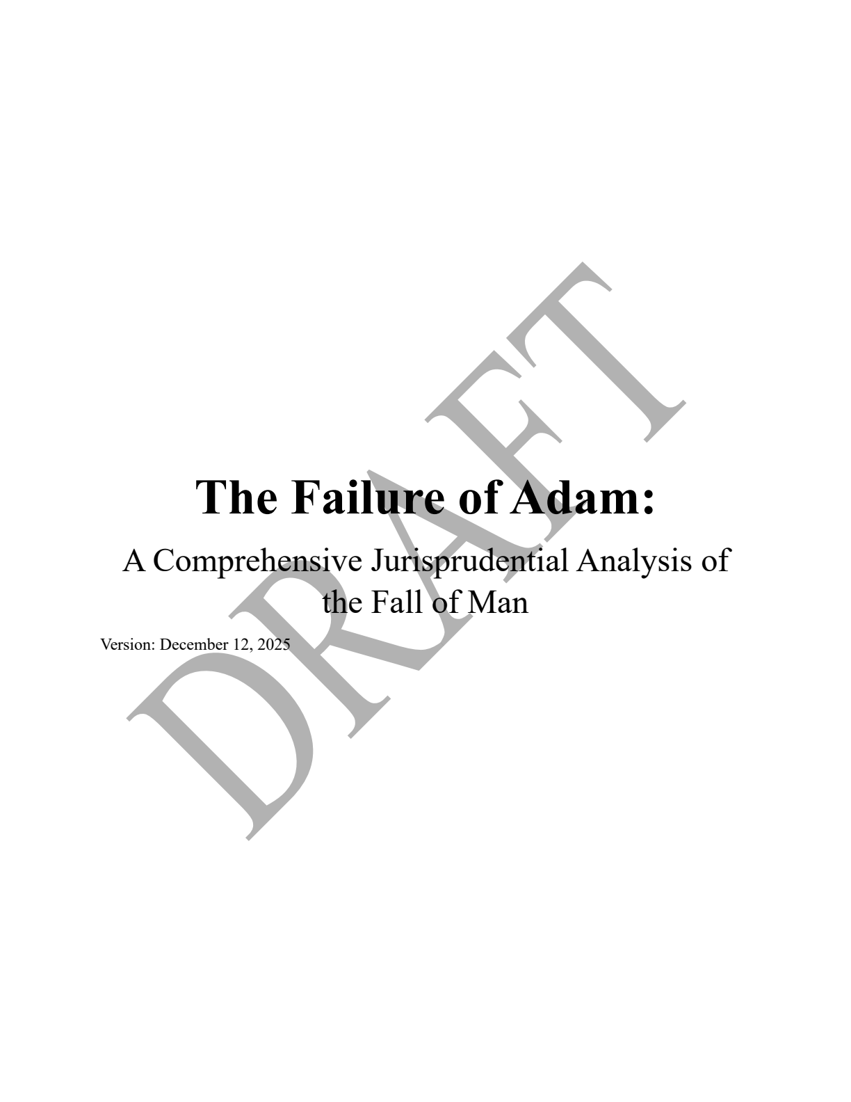 Draft - The Failure of Adam page 1
